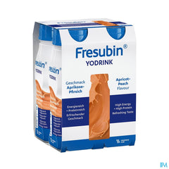 Fresubin Yodrink Peche-abricot Easy Bottle 4x200ml