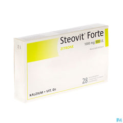 Steovit Forte Citron 1000mg/800 U.I. Calcium & Vit D - 28 comprimés à croquer