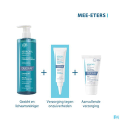Ducray KERACNYL Gel Moussant Visage et Corps Nettoie et purifie - Peaux grasses ou à tendance acnéique
