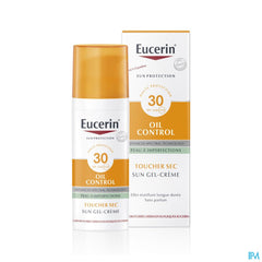 Sun Oil Control SPF 30 Toucher Sec Gel-Crème Peau à Imperfections et Grasse avec pompe 50ml