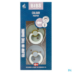 Bibs 1 Sucette Duo Glowindark Sage/cloud 2