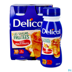 Delical Boisson Fruitee Multi-fruits 4x200ml