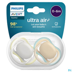 Philips Avent Sucette +0m Air Vert Gris