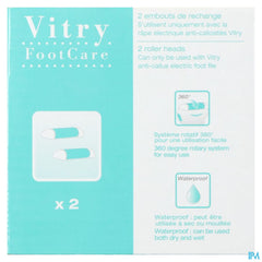 2 TETES DE REMPLACEMENT / RAPE PIEDS (ASIE)