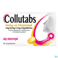 Collutabs Pastilles Miel & Citron 36 comprimés - contre les maux de gorge