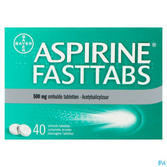 Aspirine Fasttabs 500mg Comp Pell 40
