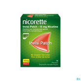 Nicorette® Invisi Patch — pour arrêter de fumer — 14 pièces, 15 mg de nicotine