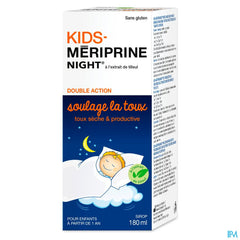 Kids-Mériprine Night 180ml - Sirop contre la toux pour la toux sèche et productive nocturne à partir d'1 an