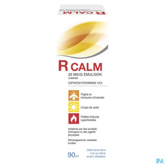 R CALM Emulsion 90ml - piqûre et morsures d'insectes, coups de soleil, brûlures superficielles