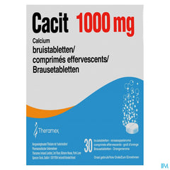 Cacit 1000mg 30 comprimés effervescents - Supplément de Calcium en cas de ostéoporose