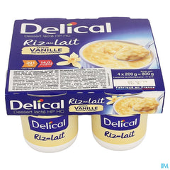 Delical Riz Lait Vanille 4x200g