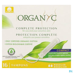Organyc Tampon Compact Regular Coton Bio 16