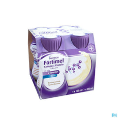 Fortimel Compact Protein 2.4kcal Saveur Banane Complément Nutritionnel Dénutrition Bouteilles 4x125ml