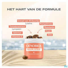 Oenobiol Solaire Express 15 capsules - peau & bronzage sublimés, Préparation solaire accélérée en 15 jours