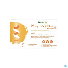 Careway Magnesium 450mg + Vitamine B6 Caps 30