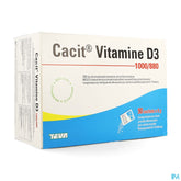 Cacit Vitamine D3 1000/880, granulés effervescents pour solution buvable - 90 sachets - Supplément de Calcium en cas de ostéoporose