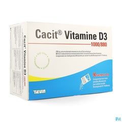 Cacit Vitamine D3 1000/880, granulés effervescents pour solution buvable - 90 sachets - Supplément de Calcium en cas de ostéoporose
