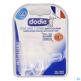 Dodie Tetine Iniiation+ 3 Vitesses Debit 1 2