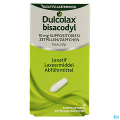 Dulcolax Bisadocyl Supp 10 X 10mg
