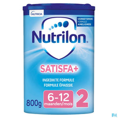 Nutrilon Satisfa+ 2 | Lait de suite épaissi Bébé 6-12 mois | Lait en Poudre pour Biberon | Boite 800g