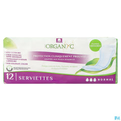 Organyc Fuites Urinaires Serviettes Normal 12