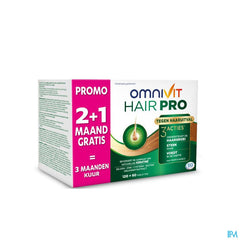 Omnivit Hair Pro 180cp PROMO 1 mois gratuit - Vitamine Anti-chute Cheveux