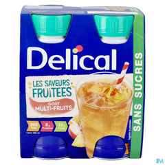 Delical Saveurs Multi-fruits S/sucre 4x200ml