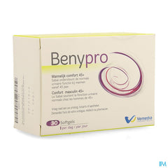 Benypro 30 gélules - soutient la fonction urinaire normale chez les hommes, pour le maintien de la prostate normale