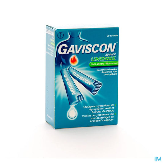 Gaviscon Advance Susp.orale Menthe Ud Sach 20x10ml