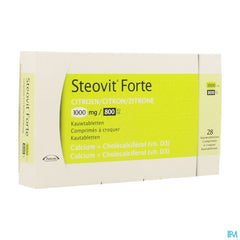 Steovit Forte Citron 1000mg/800 U.I. Calcium & Vit D - 28 comprimés à croquer