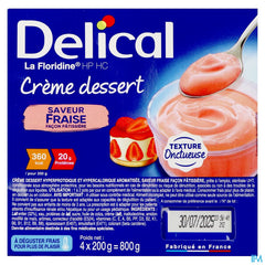 Delical Creme Dessert La Floridine Fraise 4x200g
