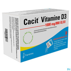 Cacit Vitamine D3 1000/880, granulés effervescents pour solution buvable - 30 sachets - Supplément de Calcium en cas de ostéoporose