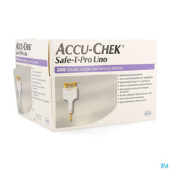 Accu Chek Safe T Pro Plus Uno Steril Jetable 200