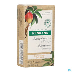 Klorane - Shampoing Solide à la Mangue - Nutrition - Cheveux secs hydratant et nourissant