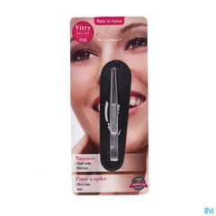PINCE A EPILER MORS BIAIS INOX