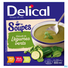 Delical Soupe Veloute Legumes Verts 4x200ml