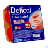 Delical Creme Dessert La Floridine Fraise 4x200g