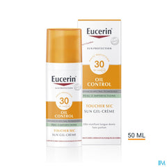Sun Oil Control SPF 30 Toucher Sec Gel-Crème Peau à Imperfections et Grasse avec pompe 50ml