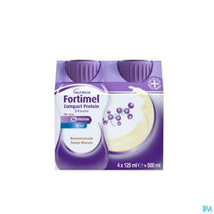Fortimel Compact Protein 2.4kcal Saveur Banane Complément Nutritionnel Dénutrition Bouteilles 4x125ml