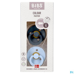 Bibs 1 Sucette Duo Iron Baby Blue