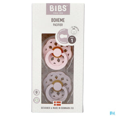 Bibs 1 Sucette Boheme Duo Blossom/lilac 2