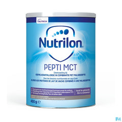 Nutrilon Pepti MCT | Allergies Proteines Lait de Vache et Malabsorbtion | Bébé 0-12 mois | Lait en Poudre pour Biberon | Boite 450g