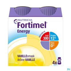 Fortimel Energy Goût Vanille Bouteilles 4x200ml