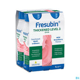 Fresubin Thickened Level 3 Drink Fraise 4x200ml