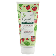Klorane - Gel douche 2-en-1 à l’Avoine BIO - Framboise - Corps et Cheveux - Junior - Enfant