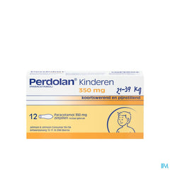 Perdolan® Enfants, suppositoires avec 350 mg de paracétamol, pour le traitement symptomatique de la fièvre et de la douleur chez les enfants, 12 suppositoires