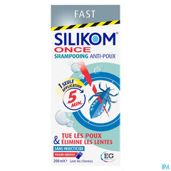 Silikom Once Shampooing Contre poux&lentes 200ml