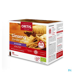 Ortis Ginseng Bio S/alcool 20x15ml
