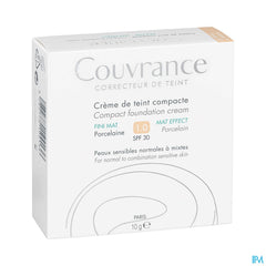 Eau Thermale Avène - Couvrance Crème de teint compacte Fini mat Porcelaine