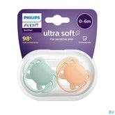 Philips Avent Sucette Soft Cognac Green +0m